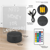 Need Money For Lamborghini - LED Sign