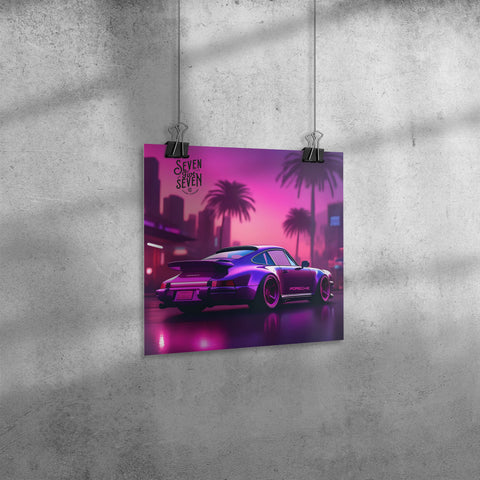 Retro Porsche 911 Poster